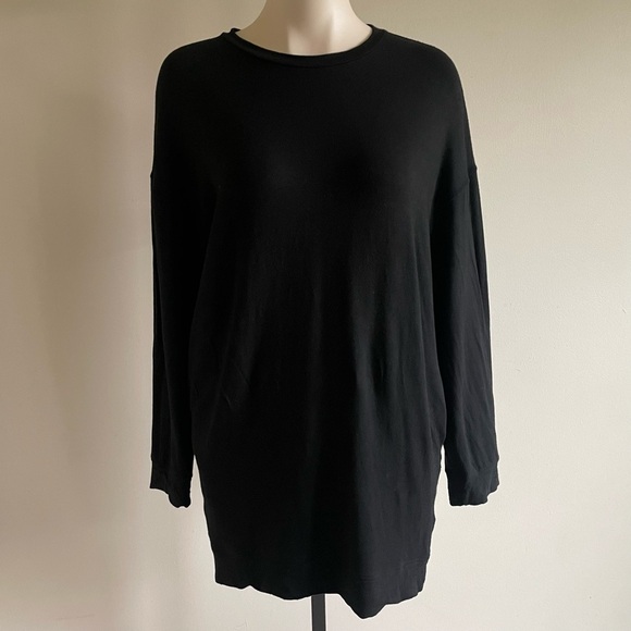 Babaton The Group Sweater Sweatshirt Dress Black Size 2 MEDIUM - Picture 1 of 9